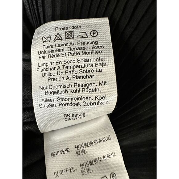 DKNY Women's Petite Tie-Neck Smocked-Cuff Long-Sleeve Dress - Black 4P - Picture 4 of 9